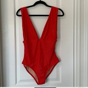 J. Crew plunge one piece swimsuit
